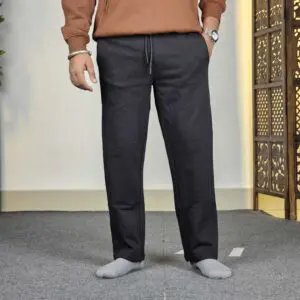 XYXX Solid Black IntelliSmooth Pulse Relaxed Sweatpants For Men