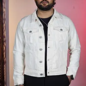 U.S. Polo Assn. Denim Co. Casual Spread Collar Solid Cream Denim Jacket for Men