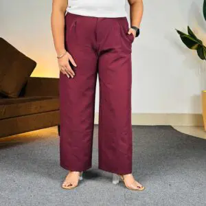 Chemistry Relaxed Straight Leg Baggy High-Rise Casual Trouser For Women