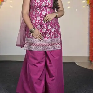 Sashay Boutique Embroidered Regular Kurta with Sharara & Dupatta For Women