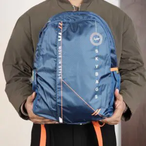 Skybags Casual Navy Blue Printed Polyester 20L Backpack