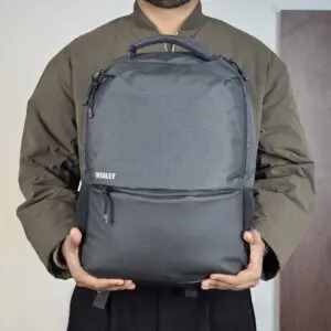 Wesley Formal Black Polyester 30L Water Resistant Backpack with 1 Year Warranty
