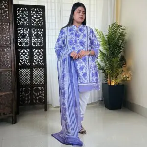 House of Pataudi Printed Kurta Trousers & Dupatta For Women