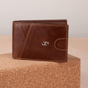 One8 Everyday Carry Solid Brown Leather Wallet for Men