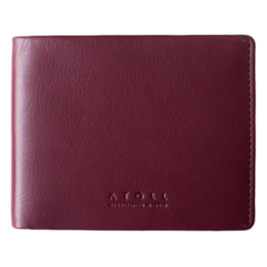 Atoll Everyday Carry Solid Burgundy Leather Wallet for Men