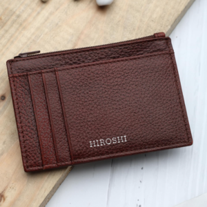 Hiroshi Everyday Carry  Leather Textured Brown Wallet for Men