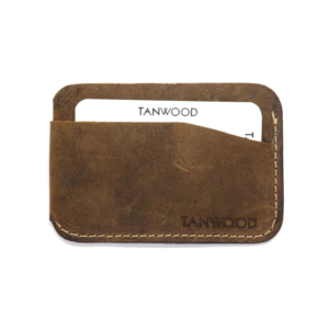 TANWOOD Everyday Carry Grain Leather Solid Brown Wallet for Men