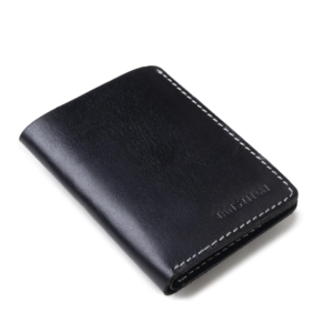 Tanstitch Everyday Carry Grain Leather Solid Black Wallet for Men