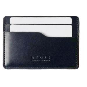 Atoll Every Day Carry Leather Solid Black Wallet for Men