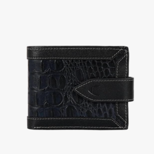HIDESIGN Everyday Carry Black Textured Leather Wallet for Men