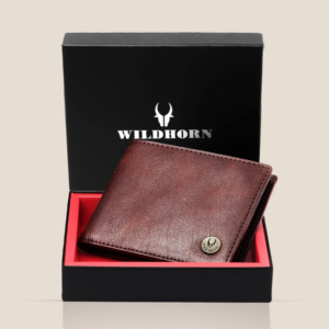 Wild Horn Everyday Carry Solid Brown Leather Wallet for Men