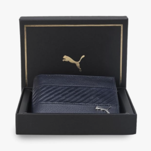 Puma Everyday Carry Solid Black Leather Wallet for Men