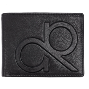 DA RARE Everyday Carry Solid Black Leather Wallet for Men