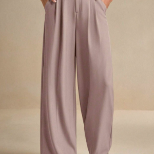 Kotty Relaxed Fit High-Rise Formal Trousers For Women