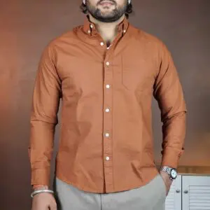 Powerlook Solid Cotton Casual Shirt For Men