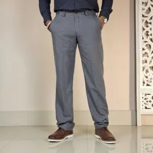 Louis Philippe Regular Fit Solid Formal Trouser For Men