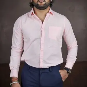 Amazon Brand - Symbol Solid Slim Fit Cotton Casual Shirt For Men