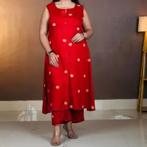 fusion by glitchez Printed Regular Kurta with Palazzos For Women