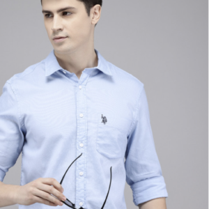 U.S. Polo Assn. Pure Cotton Tailored Fit Casual Shirt For Men