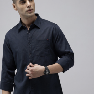 SPYKAR Slim Fit Cotton Linen Casual Shirt For Men