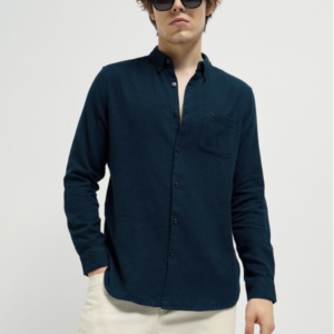 THE BEAR HOUSE Solid Cotton Casual Shirt For Men