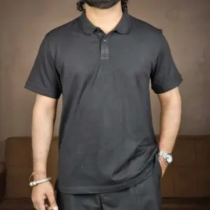 DAMENSCH Cotton Blend Solid Regular Fit T-Shirt For Men