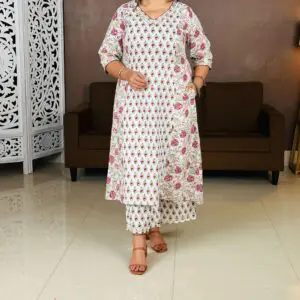 Libas Floral Printed Kurta with Palazzo For Women