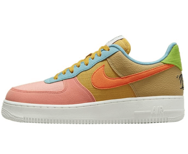 Nike AIR FORCE 1 07 LV8 NN Colourblocked Sneakers For Men - Image 2