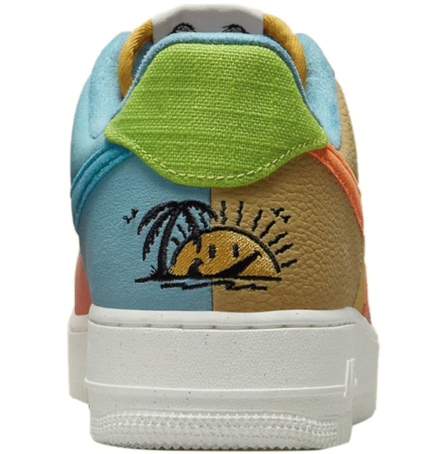 Nike AIR FORCE 1 07 LV8 NN Colourblocked Sneakers For Men - Image 3