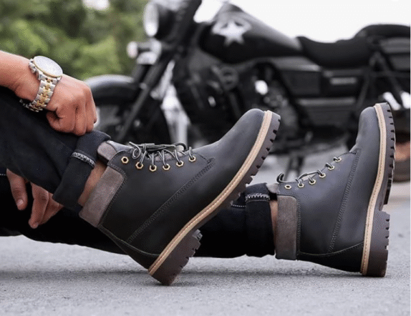 Bacca Bucci BULLET Leather Hiking Boots For Men - Image 4