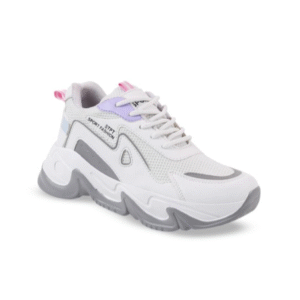 Shoetopia JM-25-White Chunky Sneakers for Women