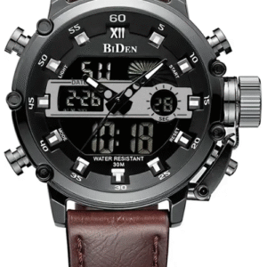 OVERFLY BIDEN Dual Time Chronograph Luxury Digital Watch For Men - 8051