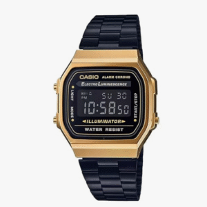 CASIO Vintage A168WGG-1BDF Casual Black & Golden Watch for Men