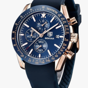 Benyar Ben-5140-Blue-Gold-01 Casual Watch for Men