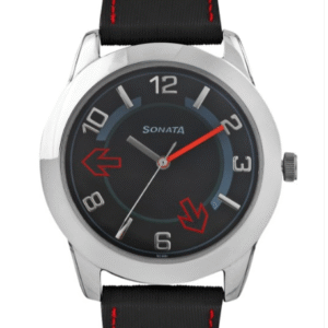 Sonata NC7924SL04 Casual Black Dial Watch for Men