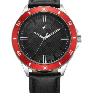 Fastrack 38160SL01 Casual Black and Red Watch for Men