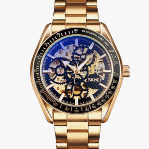 Skmei Casual Automatic Gold & Black Watch for Men