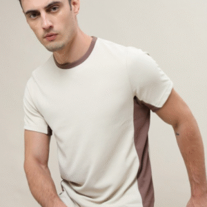 Technosport Sports Round Neck Off White T-Shirt for Men