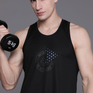 HRX Sports Round Neck Black T-Shirt for Men
