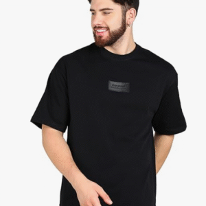 Alan Jones Casual Round Neck Black T-Shirt for Men