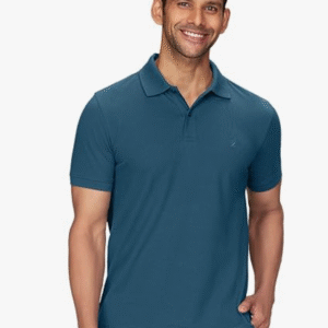 XYXX Casual Polo Collar Blue T-Shirt for Men