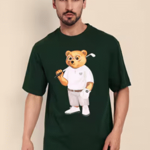 Tom Hiddle Casual Round Neck Green T-Shirt for Men