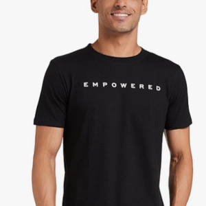 Symbol Casual Round Neck Black T-Shirt for Men