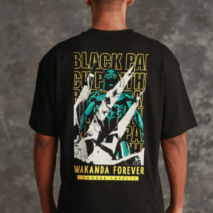 Bonkers Corner Casual Round Neck Black T-Shirt for Men