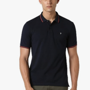 Van Heusen Casual Polo Collar Blue T-Shirt for Men