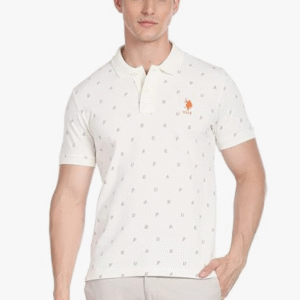 U.S. Polo Assn. Casual Polo Collar White T-Shirt for Men