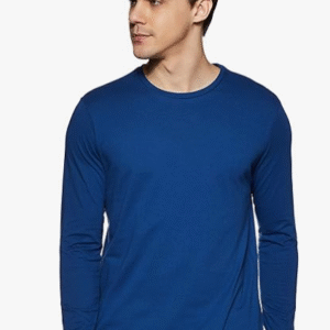 Symbol Casual Round Neck Blue T-Shirt for Men