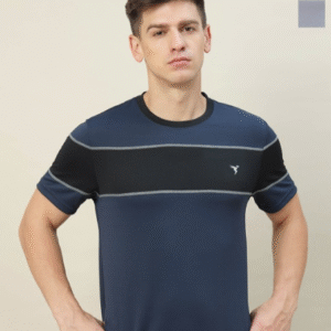 Technosport Sports Round Neck Blue T-Shirt for Men