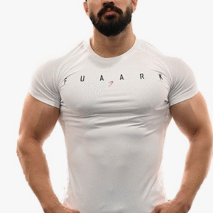 VAN HEUSEN Sports Round-Neck White T-Shirt for Men