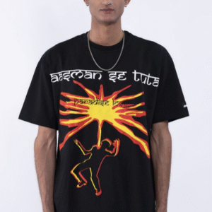 UNRL Printed Relaxed Fit Pure Cotton T-shirt For Men